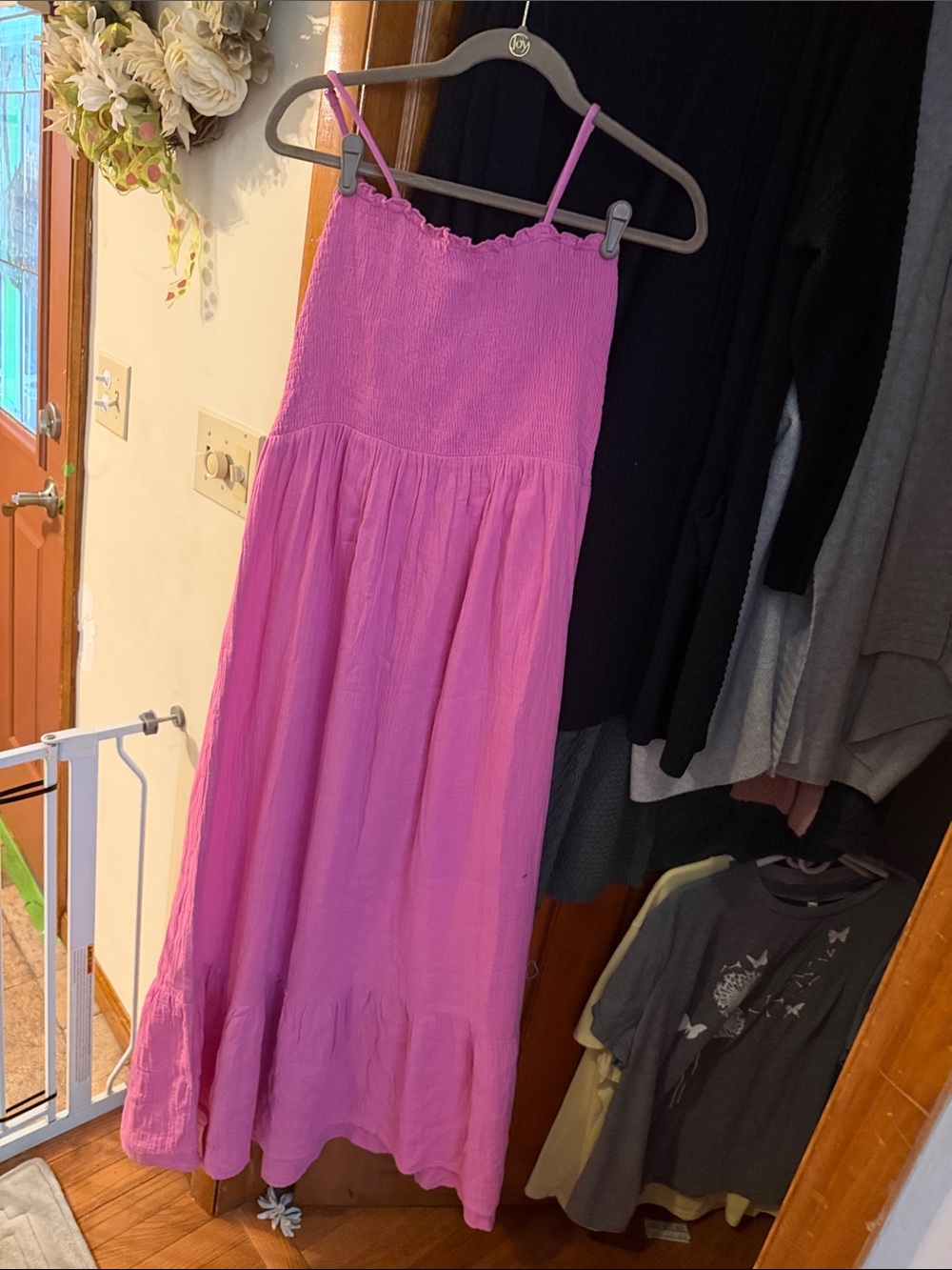 Raviya Hot Pink Smocked Dress
